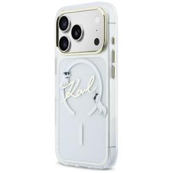 Karl Lagerfeld kotelo iPhone 17 Pro 6,3" IML Choupettes Karl Script Logo MagSafe läpinäkyvä