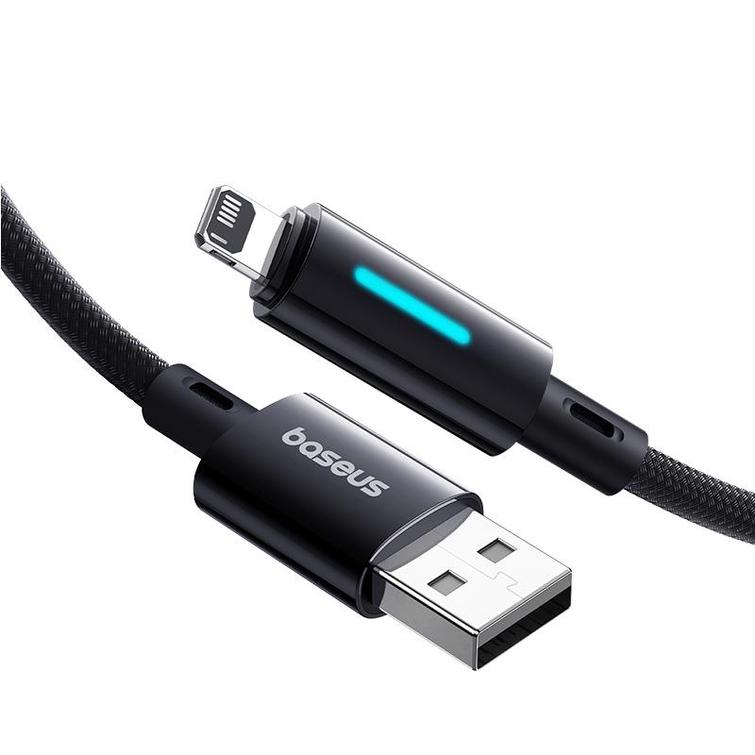 Baseus Lit USB-kaapeli - Lightning 1m 2.4A Kosminen musta