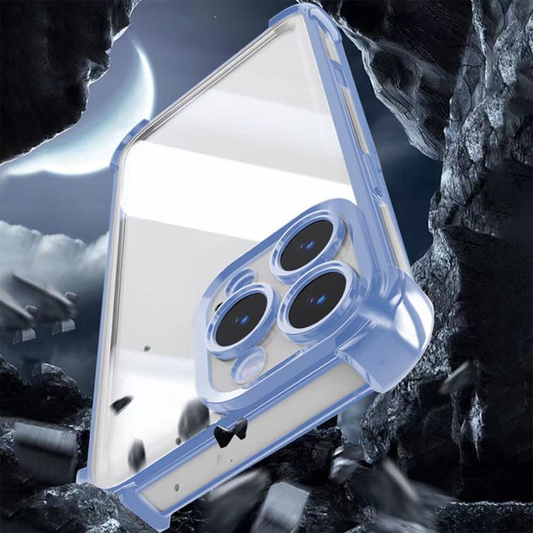 Iskunkest&auml;v&auml; kromikotelo iPhone 16e:lle, sininen