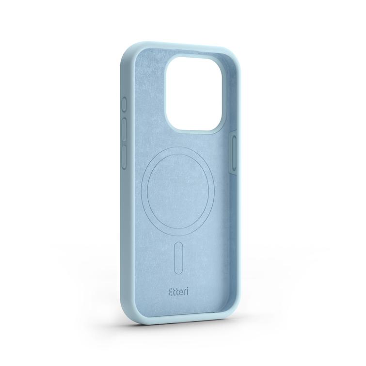 Etteri-silikonikotelo iPhone 15 6,1" -mallille, vaaleansininen