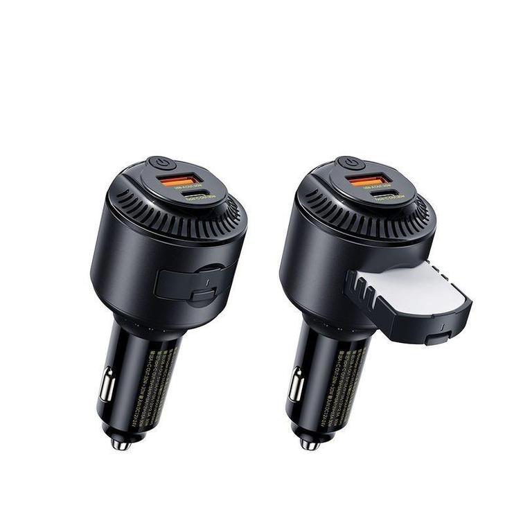 REMAX CAR CHARGER YATOY SERIES WITH SCENT 60W PD QC RCC353 1xUSB + 1XuSB-C BLACK
