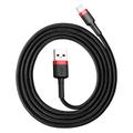 Baseus Cafule USB-Lightning-kaapeli 1,0 m 2,4A puna-musta
