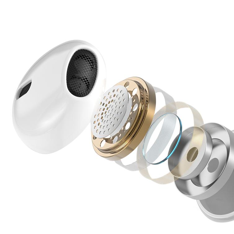 BWOO langalliset kuulokkeet 3,5 mm stereo valkoiset