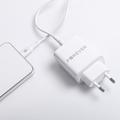 Forever TC-07-30AC PD QC laturi 1x USB-C 1x USB 30W valkoinen + USB-C - USB-C kaapeli 60W