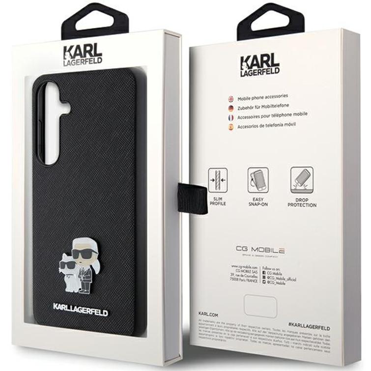 Karl Lagerfeld case for Samsung Galaxy S24 Plus KLHCS24MPSAKCMPK black HC SAFFIANO KC PIN