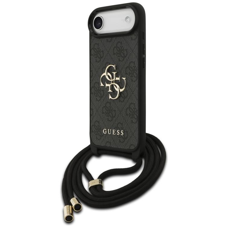 Guess 4G Big Logo Cord Stap -olkalaukku iPhone Airille, musta