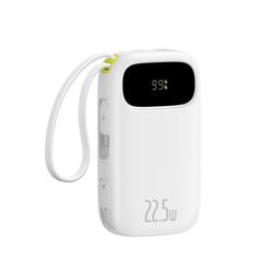 Baseus Qpow3 Digitaalinen Näytöllinen Pikalataus Varavirtalähde 22.5W 10000mAh Kuunvalkoinen