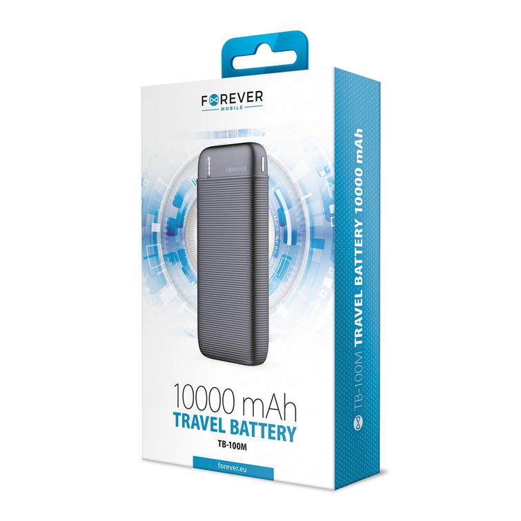 Forever TB-100M varavirtalähde 10000 mAh musta