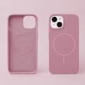 Silicone Thin Mag case for iPhone 15 6,1" rose