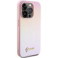 Guess iPhone 15 Pro 6,1" suojakuori GUHCP15LPSAIRSP pinkki HC PU SAFFIANO IRIDESCENT SCRIPT