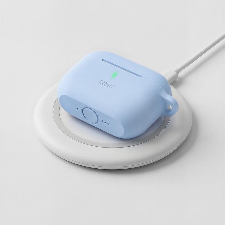 Etteri-silikonikotelo AirPods Pro 3:lle vaaleansininen
