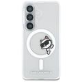 Karl Lagerfeld case IML Peekaboo Choupette MagSafe for Samsung Galaxy S26 transparent