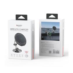 YESIDO MAGNETIC CAR HOLDER C306 WIRELESS 15W, MAGSAFE BLACK