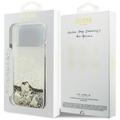 Guess Liq. Glitter 4 Charms -suojakuori iPhone 17 Pro Maxille, kulta