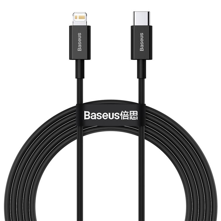 Baseus Superior PD USB-C - Lightning-kaapeli 2,0 m musta 20W
