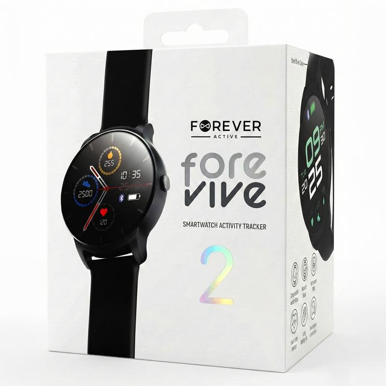 Forever &auml;lykello ForeVive 2 SB-330 musta bluetooth-kaiuttimella 3W