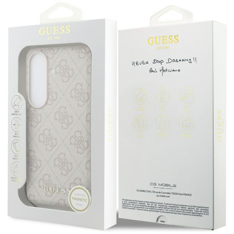 Guess case 4G Classic Logo Charm MagSafe for Samsung Galaxy S26 pink
