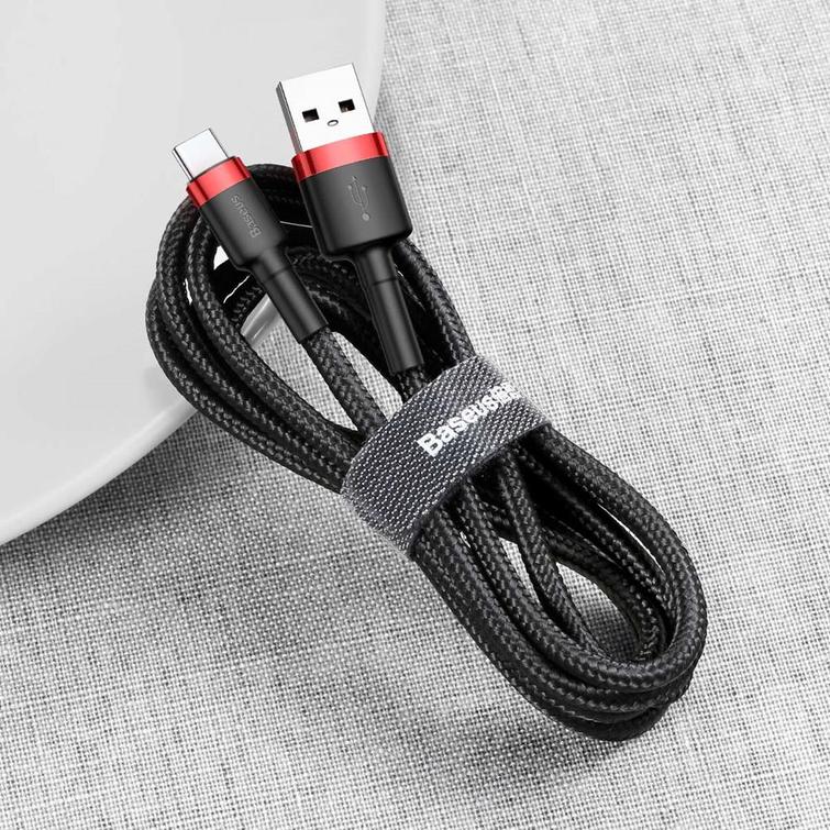 Baseus-kaapeli Cafule USB - USB-C 3,0 m 2A puna-musta