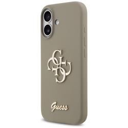 Guess Silicone Big 4G Script -suojakuori iPhone 17:lle, ruskea