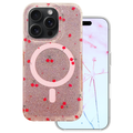 Cherry Mag case for iPhone 16 Pro 6,3" glitter