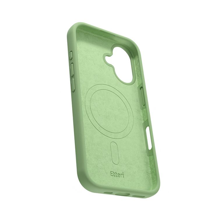 Etteri Silicone Mag kotelo iPhone 16 6,1" vaaleanvihre&auml;lle
