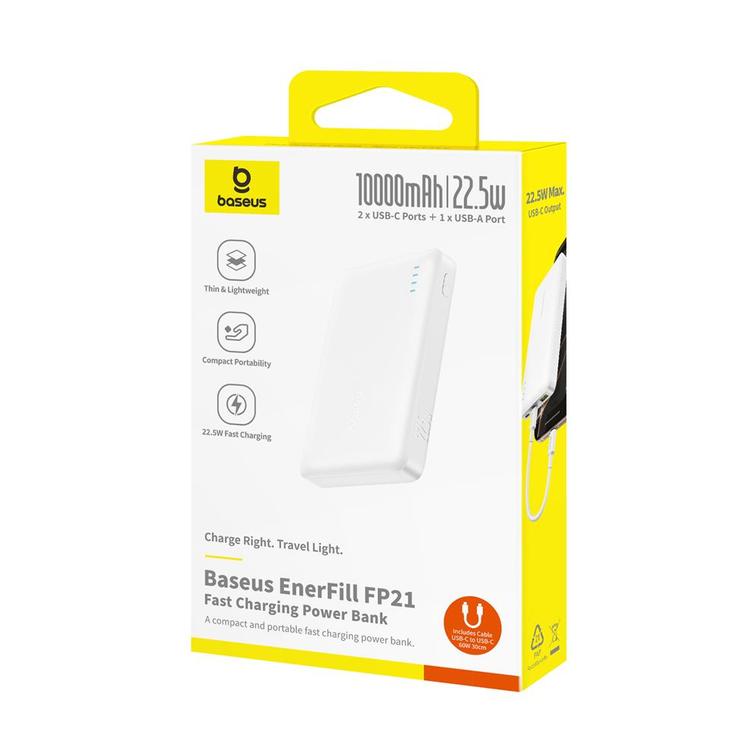 Baseus EnerFill FP21 power bank 22.5W 10000mAh Moon White