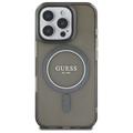 Guess HC MagSafe IML Glitter Circle -suojakuori iPhone 16 Pro Max 6,9":lle, musta