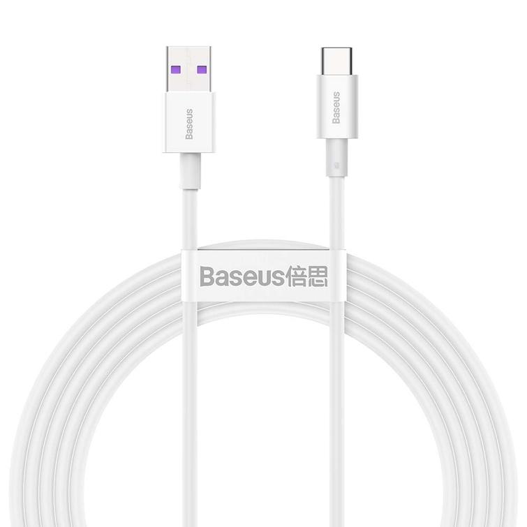 Baseus Superior USB - USB-C -kaapeli 2,0 m valkoinen 66W