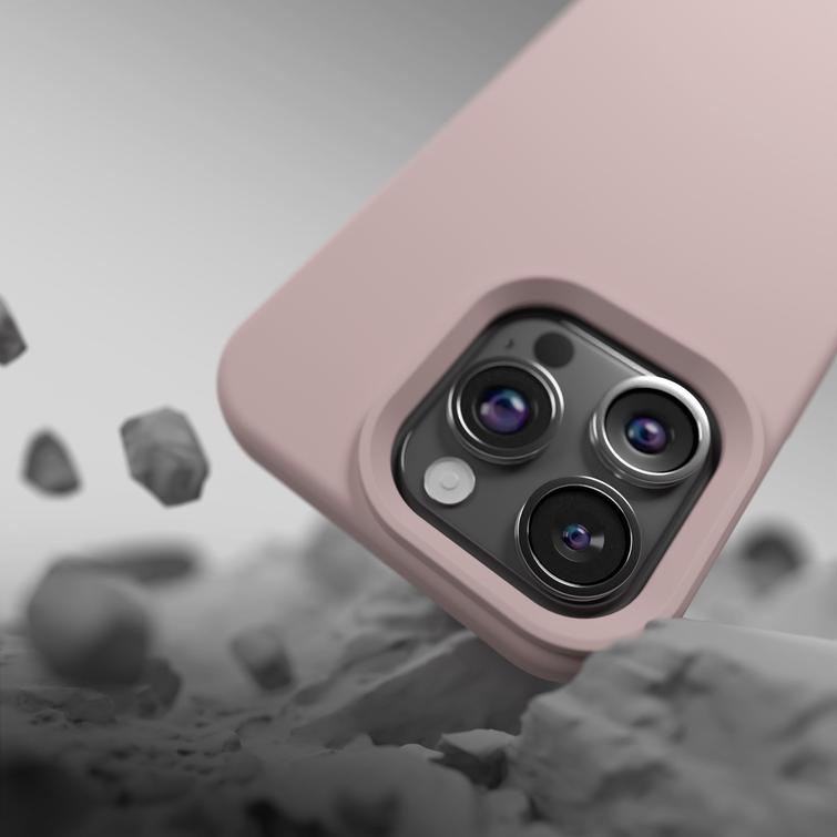 Etteri silikonikotelo iPhone 15 Prolle 6,1" vaaleanpunainen