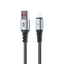 Forever Braix USB-kaapeli - Lightning 1,0 m 3A musta