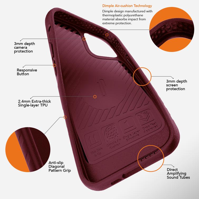 Ruma kuminen L-muotoinen suojakuori iPhone 15 Plus 6,7":lle, musta