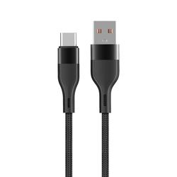 Maxlife MXUC-07 kaapeli USB - USB-C 1,0 m 3A musta nailon