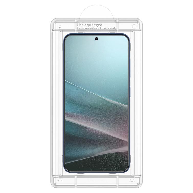 Spigen Elite Shield "Ez Fit" Samsung Galaxy S25:lle, kirkas