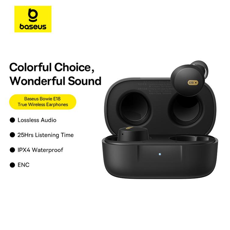 Baseus Bowie E18 True Langattomat Kuulokkeet Kosminen Musta