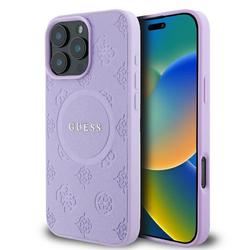 Guess-suojakuori iPhone 16 Pro Max 6,9":lle GUHMP16XPSAPSMEU Saffiano Peony Classic Logo violetti MagSafe
