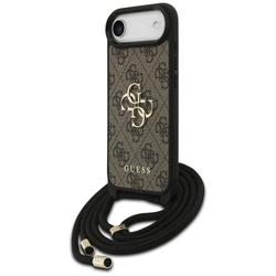 Guess 4G Big Logo Cord Stap -olkalaukku iPhone Airille, ruskea