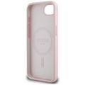 Guess HC Silicone Script Metal Logo -suojakuori iPhone 16e:lle, pinkki