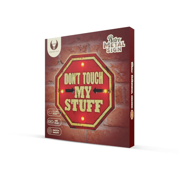 RETRO Metallikyltti LED &Auml;l&auml; Koske Ikuisesti Valo