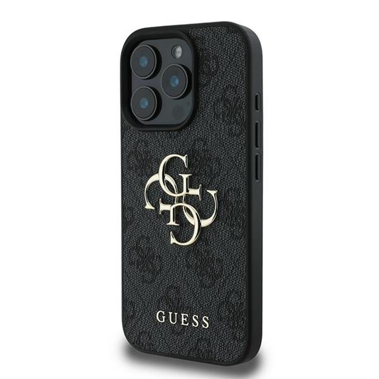 Guess iPhone 16 Pro 6,3" suojakuori GUHCP16L4GMGGR 4G:lle, iso logo, musta
