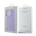 Guess-suojakuori iPhone 16 Pro Max 6,9":lle GUHMP16XPSAPSMEU Saffiano Peony Classic Logo violetti MagSafe