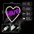 Neon LED Light LOVE HEART purple white NNE02 Neolia
