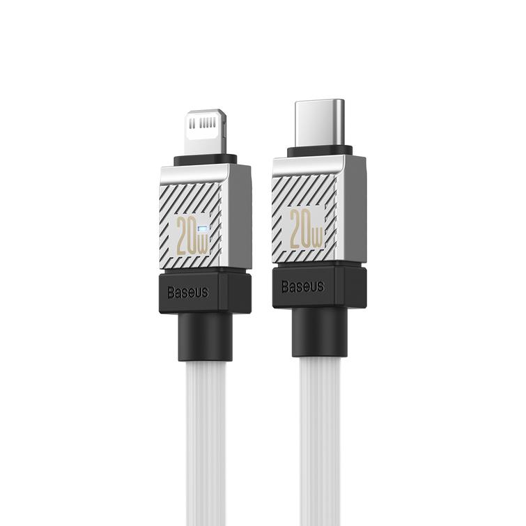 Baseus CoolPlay USB-C - Lightning-kaapeli 1m 20W valkoinen