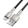 Baseus Cafule Metal USB-kaapeli - Lightning-kaapeli 1,0 m 2,4A musta