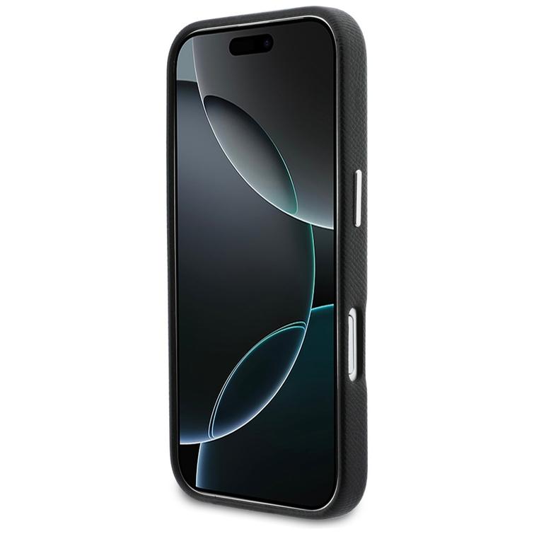 Karl Lagerfeld -suojakuori iPhone 17 6,3":lle, HC MAGSAFE PU FW, K&C-päänastalla, musta