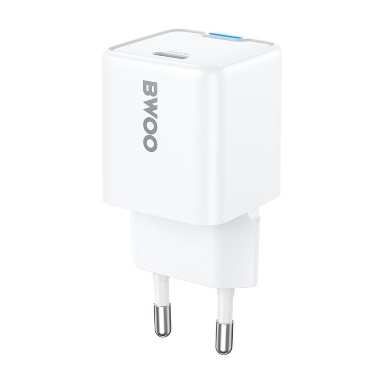 BWOO GaN PD -sein&auml;laturi 30W 1x USB-C-portti 1A valkoinen
