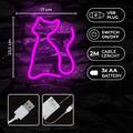Neon LED-valo CAT pinkki Lepakko + USB FLNE04 Forever Light
