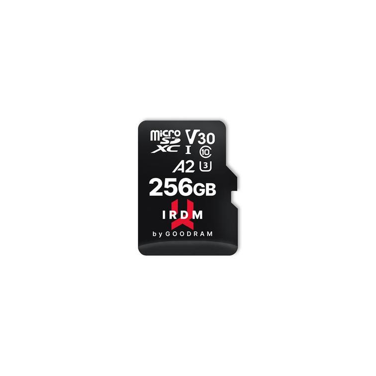 GoodRam IRDM 256GB microSD UHS-I U3 A2 V30 -muistikortti adapterilla