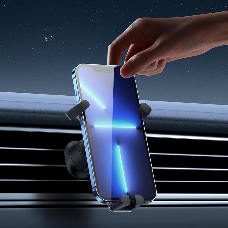 Baseus-autoteline Stable musta painovoimainen tuuletusaukko