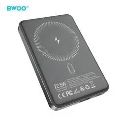 BWOO P82 BO 10000mah 15w varavirtal&auml;hde langaton lataus tummanharmaa