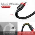 Baseus-kaapeli Cafule USB - USB-C 1,0 m 3A puna-musta